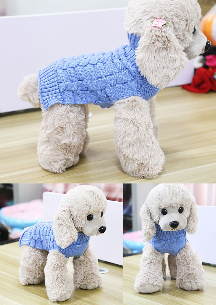 Luxury Cashmere Twisted Rope Pet Sweater