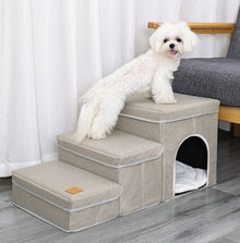Cat Kennel Cage Multifunctional Dog Stairs Upper Bed Sofa Puppy Climbing