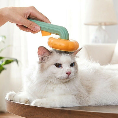 Pet Pumpkin Brush, Pet Grooming Self Cleaning Slicker Brush For Dogs Cats Puppy Rabbit