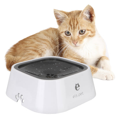 Cat Dog Water Bowl Carried Floating Bowl Anti-Overflow Slow Water Feeder Dispenser