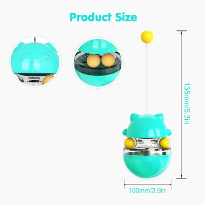Interactive Cat Treat Dispenser Toy - Tumbler Feeder Toy