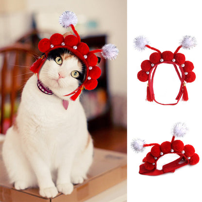 Curly Hair Pet Hat for Cats