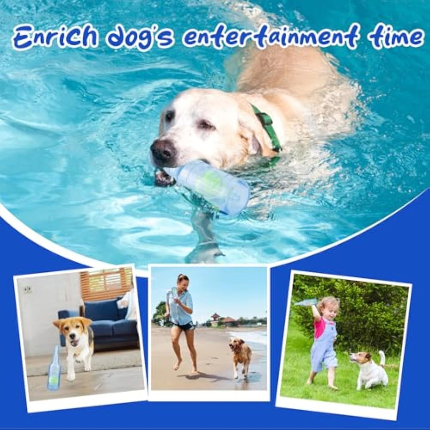 Water Bottle Dog Toy Squeaky Dog Toys