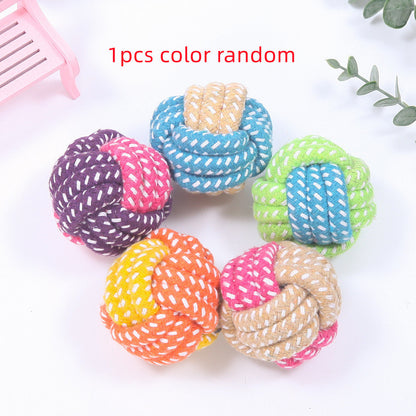 Interactive Cotton Rope Mini Dog Toys Ball For Dogs