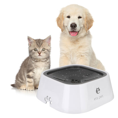 Cat Dog Water Bowl Carried Floating Bowl Anti-Overflow Slow Water Feeder Dispenser