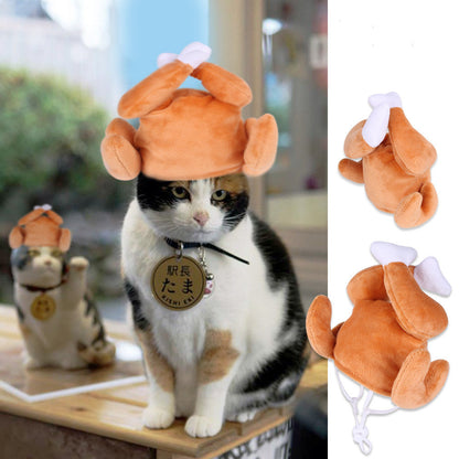 Curly Hair Pet Hat for Cats