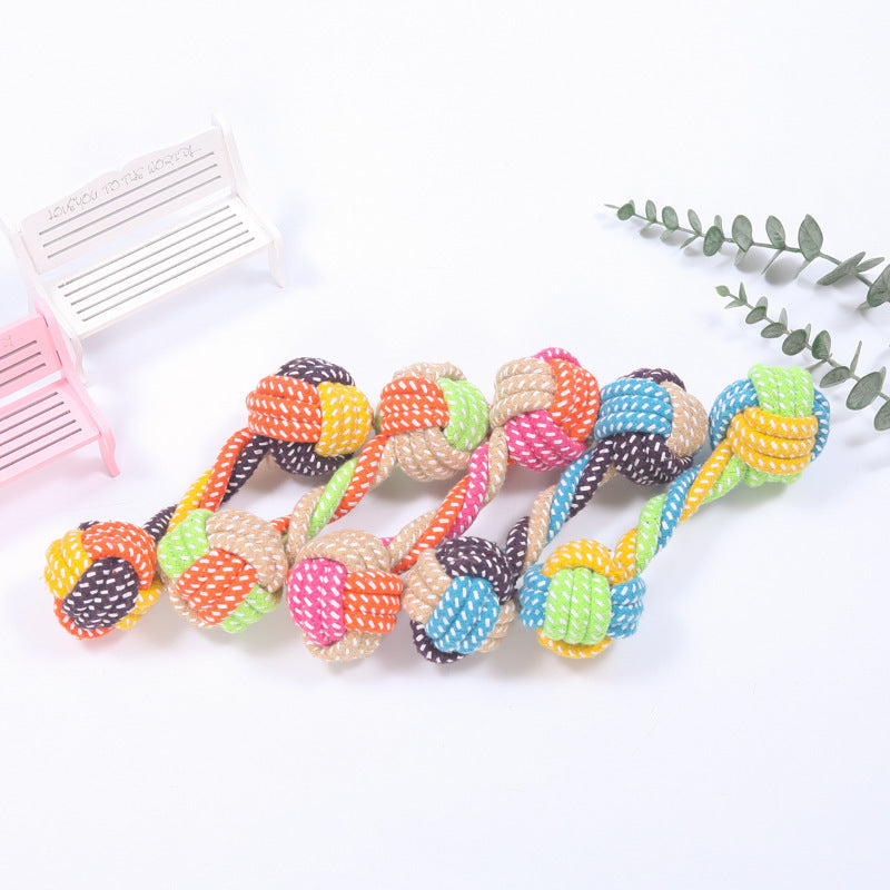 Interactive Cotton Rope Mini Dog Toys Ball For Dogs