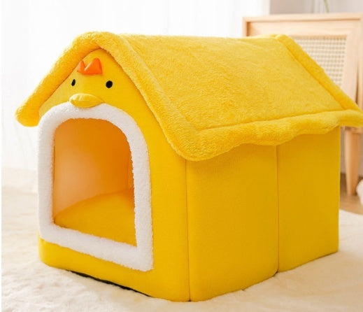 Foldable Dog House Pet Cat Bed Winter Dog Villa Sleep Kennel