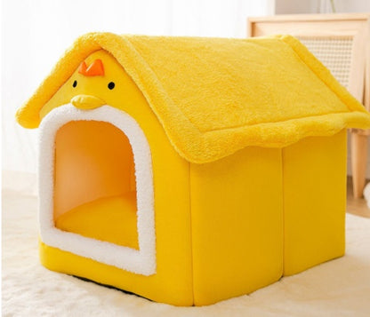 Foldable Dog House Pet Cat Bed Winter Dog Villa Sleep Kennel