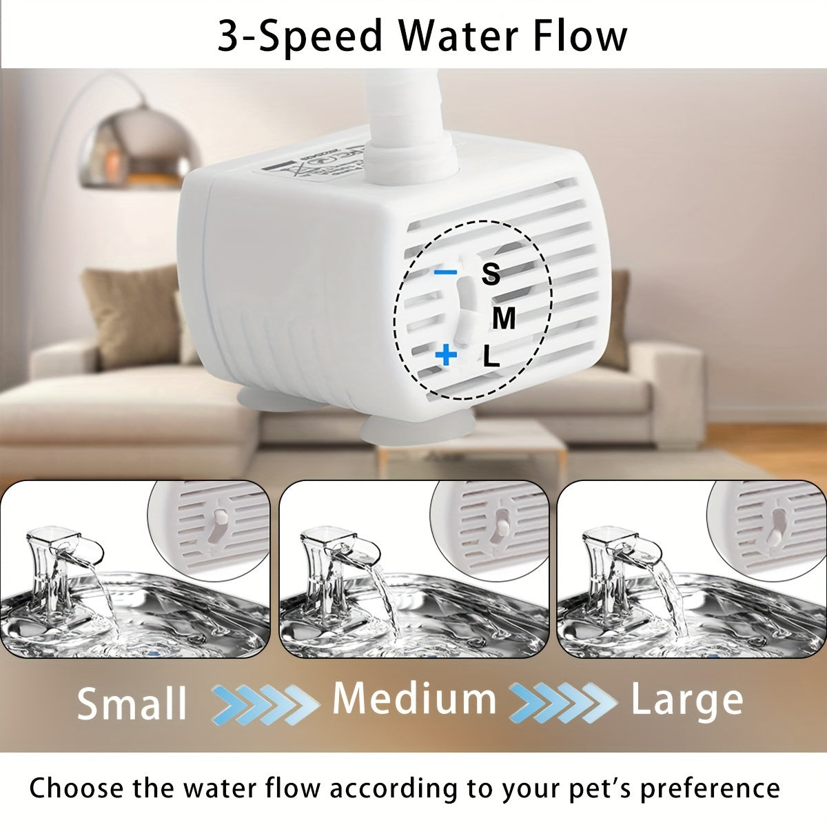 Cat Water Fountain, Stainless Steel Pet Water Fountain For Cats Inside