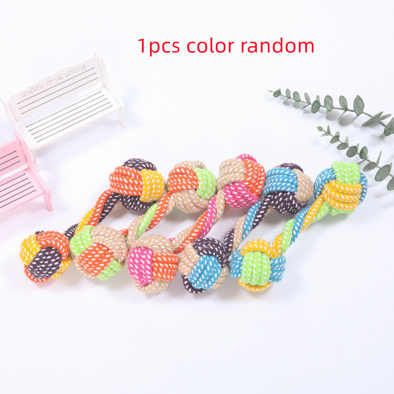 Interactive Cotton Rope Mini Dog Toys Ball For Dogs