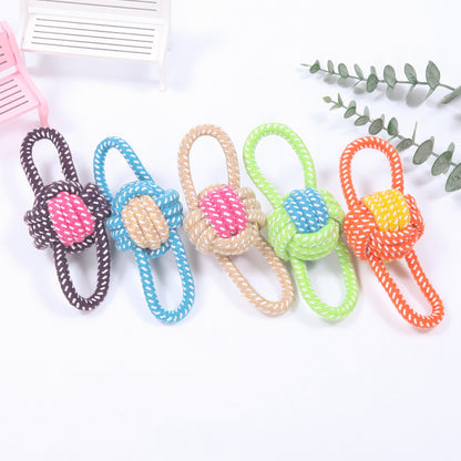 Interactive Cotton Rope Mini Dog Toys Ball For Dogs