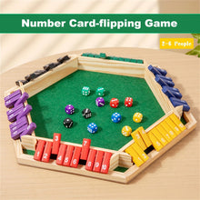 Shut The Box Dice Game, 6 Color Sided 6 Player Educational Shut The Box Math Game Wooden With 12 Dice For Party For Adults
