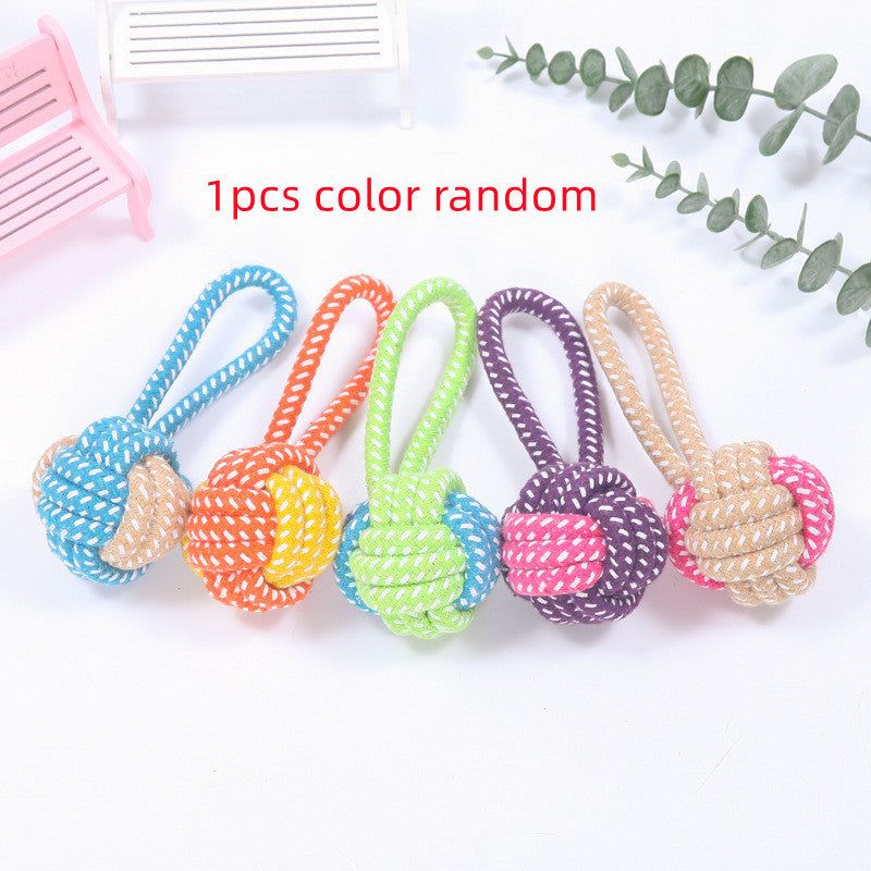 Interactive Cotton Rope Mini Dog Toys Ball For Dogs