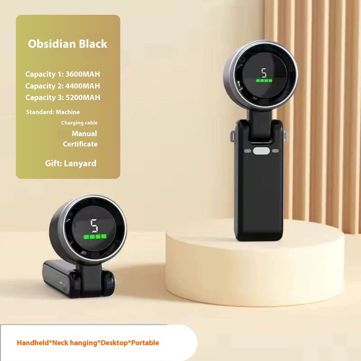 Digital Display High Speed Small Handheld Fan USB